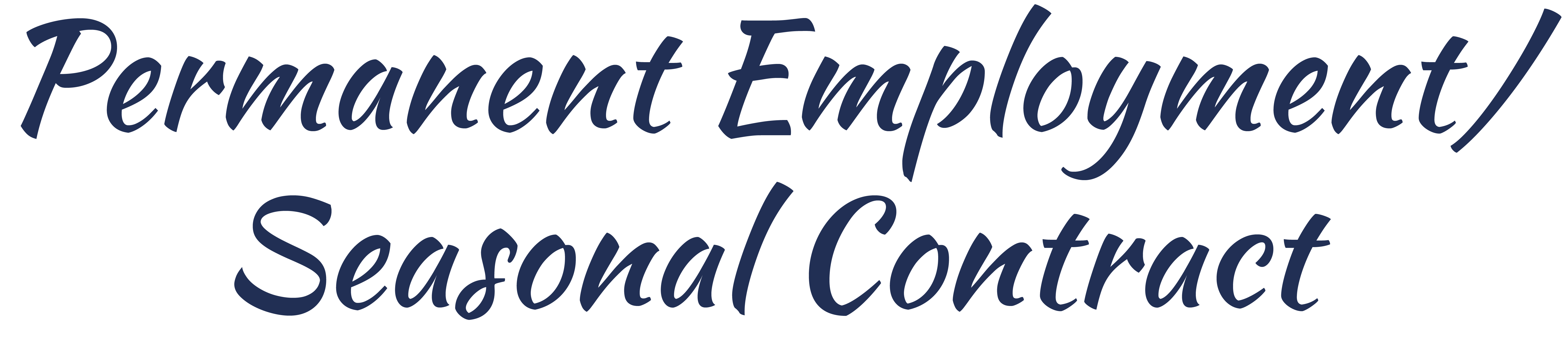 Permanent Employment/ Seasonal Contract